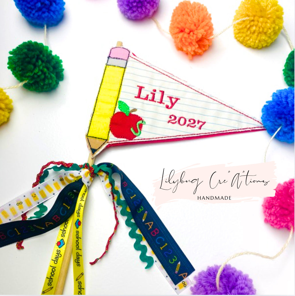 Personalized Back to School Pennants