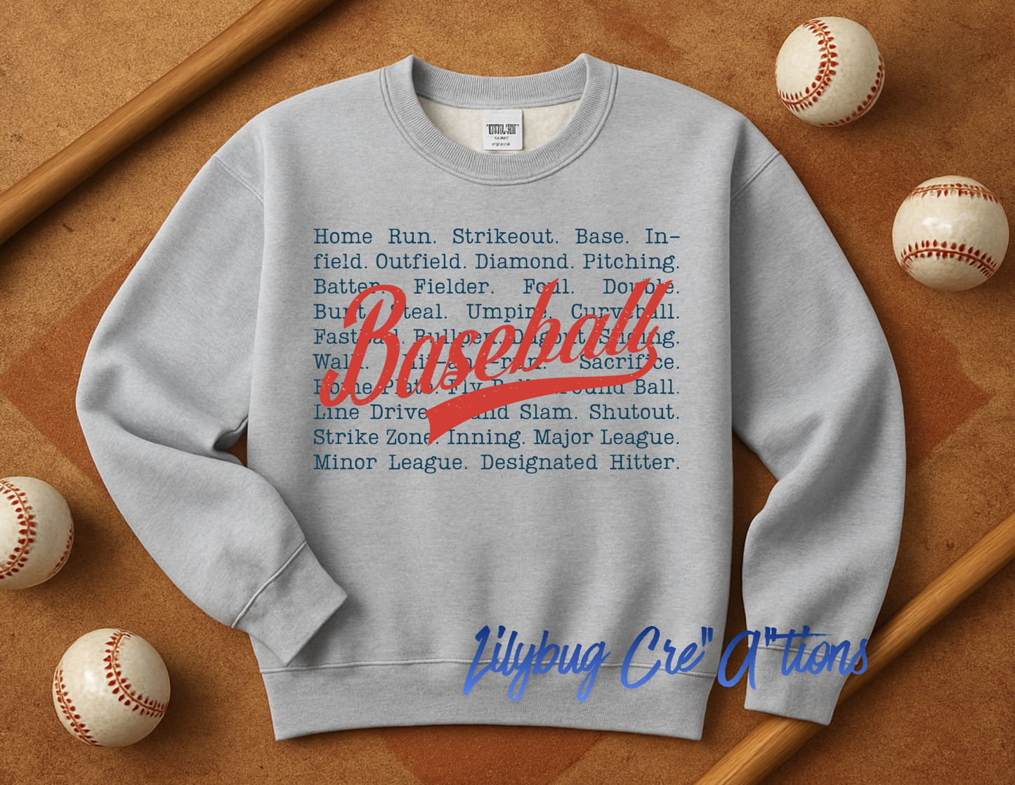 Baseball Words Shirt