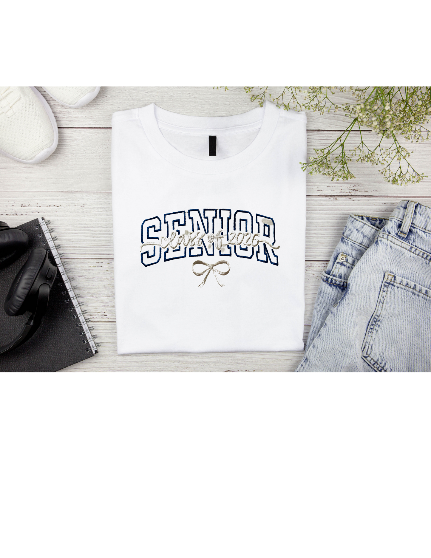 Senior 2026 embroidered Shirt (read description about thread colors)