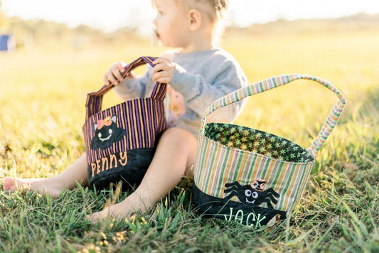Personalized Halloween Treat Buckets.