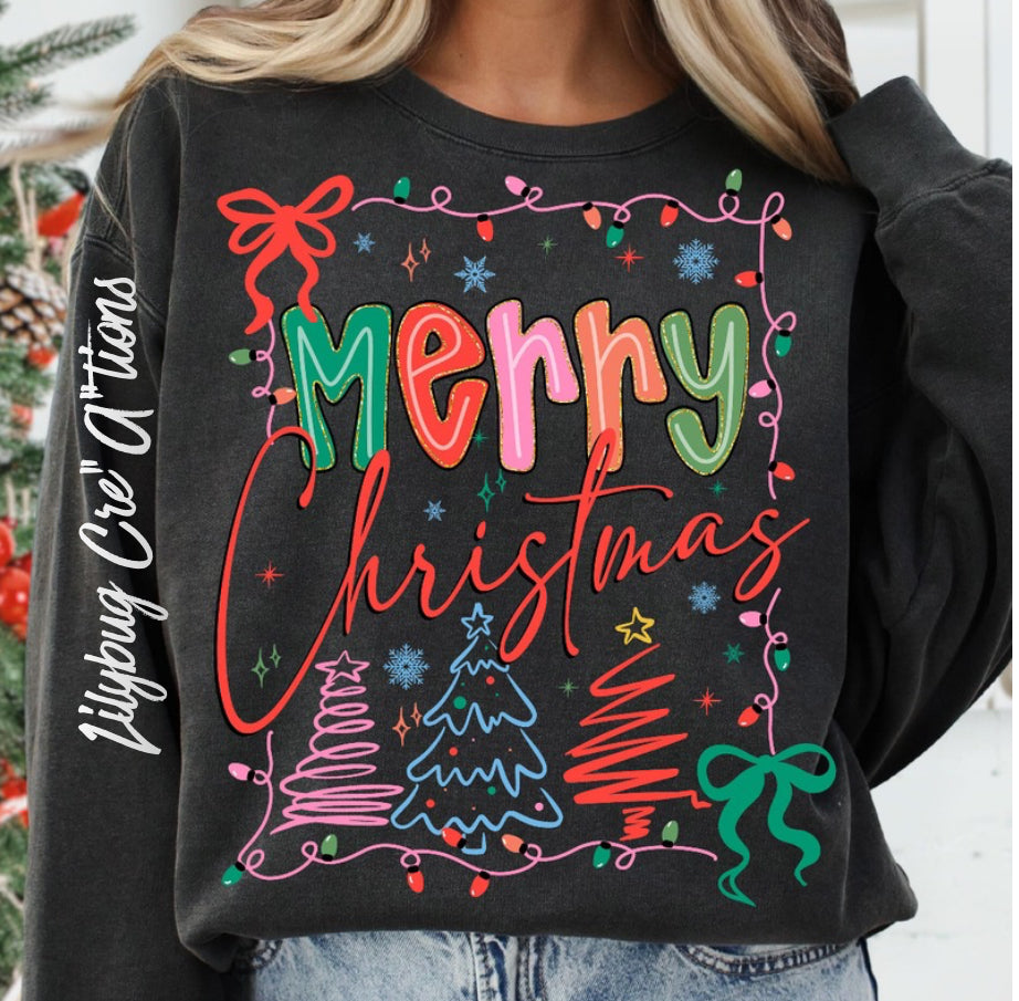 Merry Christmas Doodle print