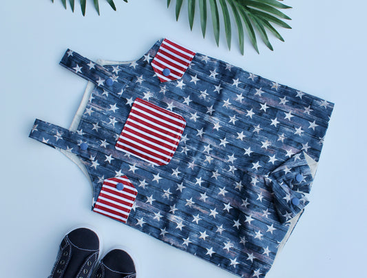 Patriotic Shortalls "last years design"