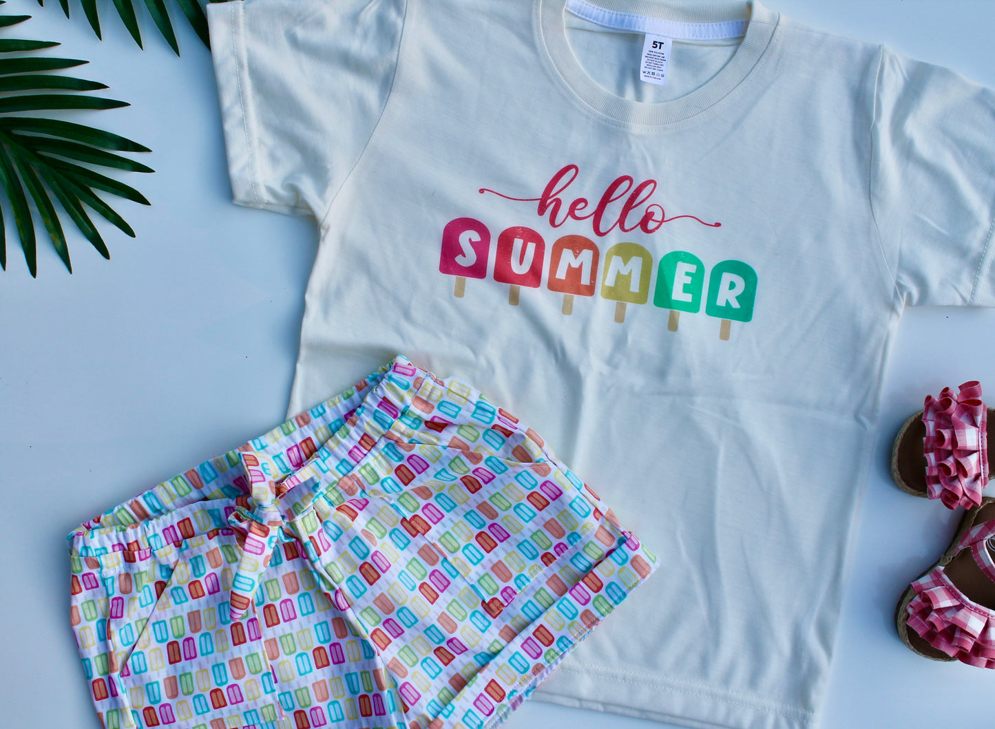 Hello Summer Popsicle tee and shorts set (TAT 2-3weeks)