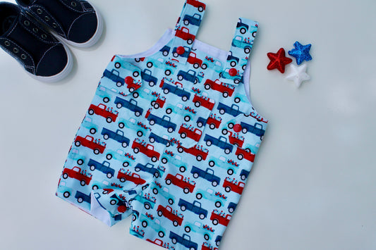 Boys Patriotic Truck Shortalls RTS