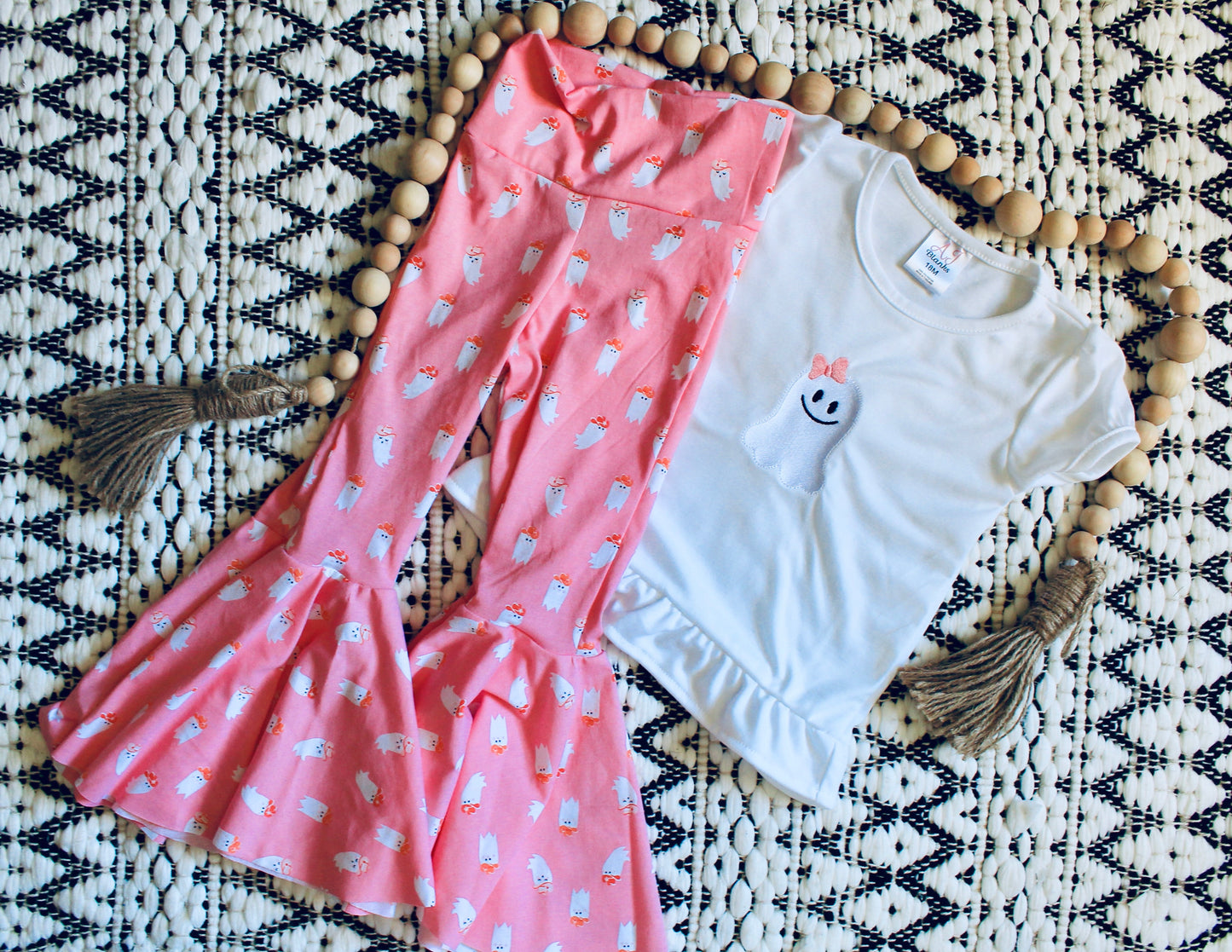 Cutie Ghost Bells and embroidered tee set