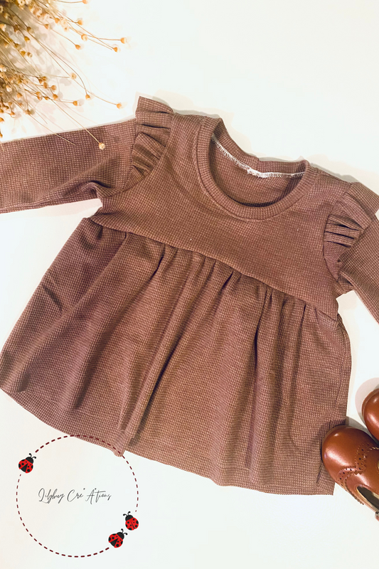 Gingerbread peplum top