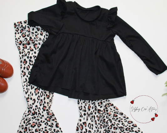 Black peplum top