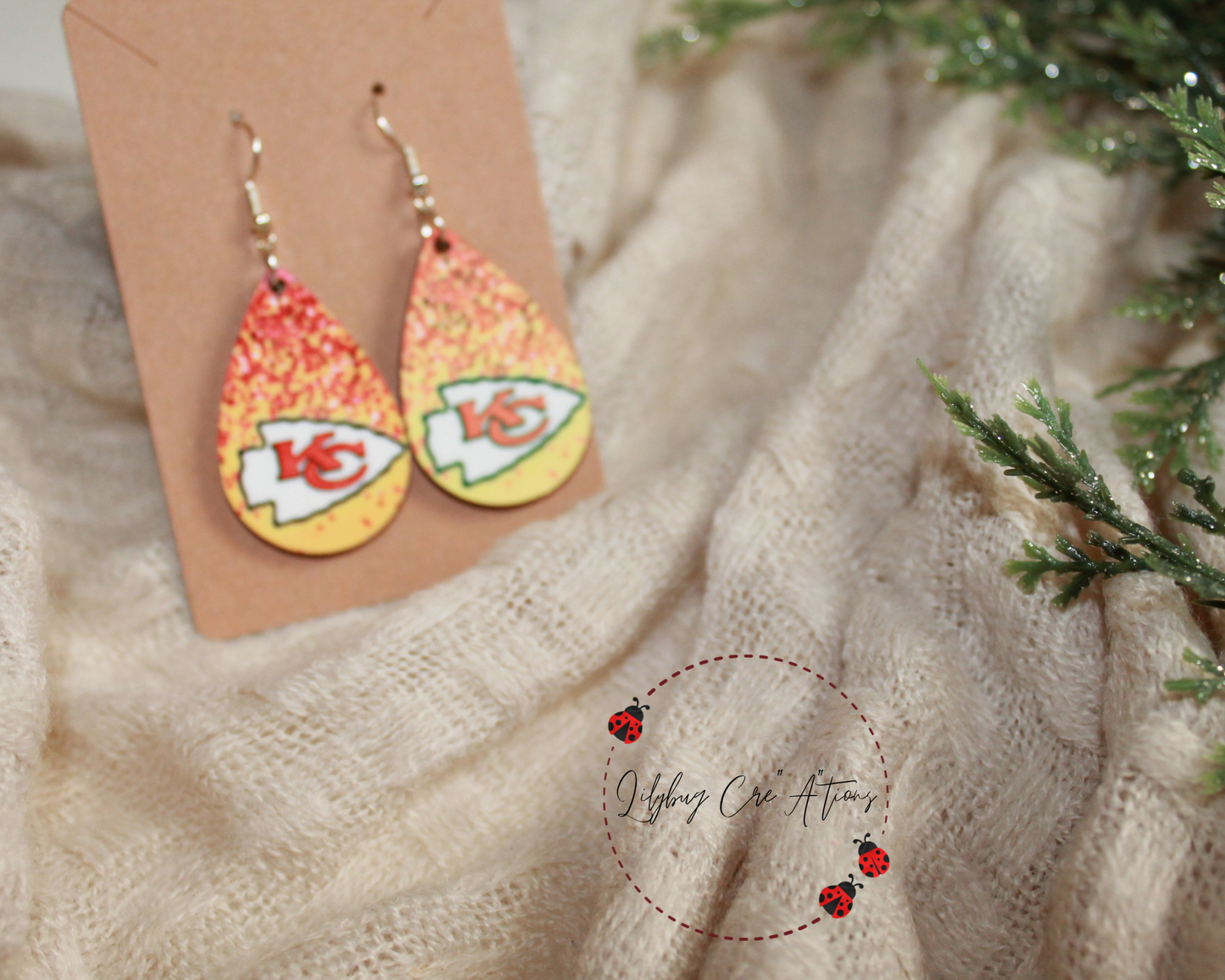 KC Chiefs earrings