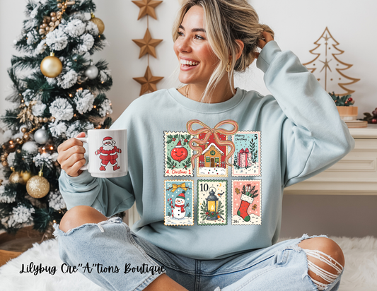 Christmas Coquette Stamp Crewneck