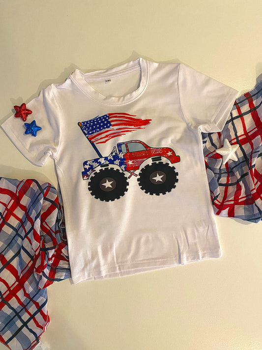 Boys Patriotic Monster Truck Shirt