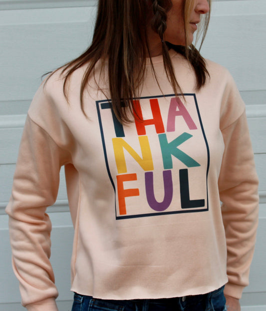 Thankful Cropped Sweatshirt