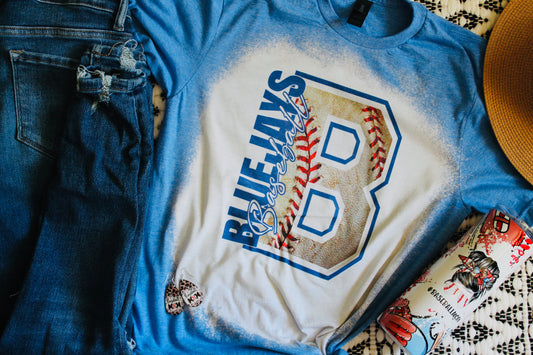 Bluejays Baseball bleached tee (Pre-Order) TAT 2 weeks