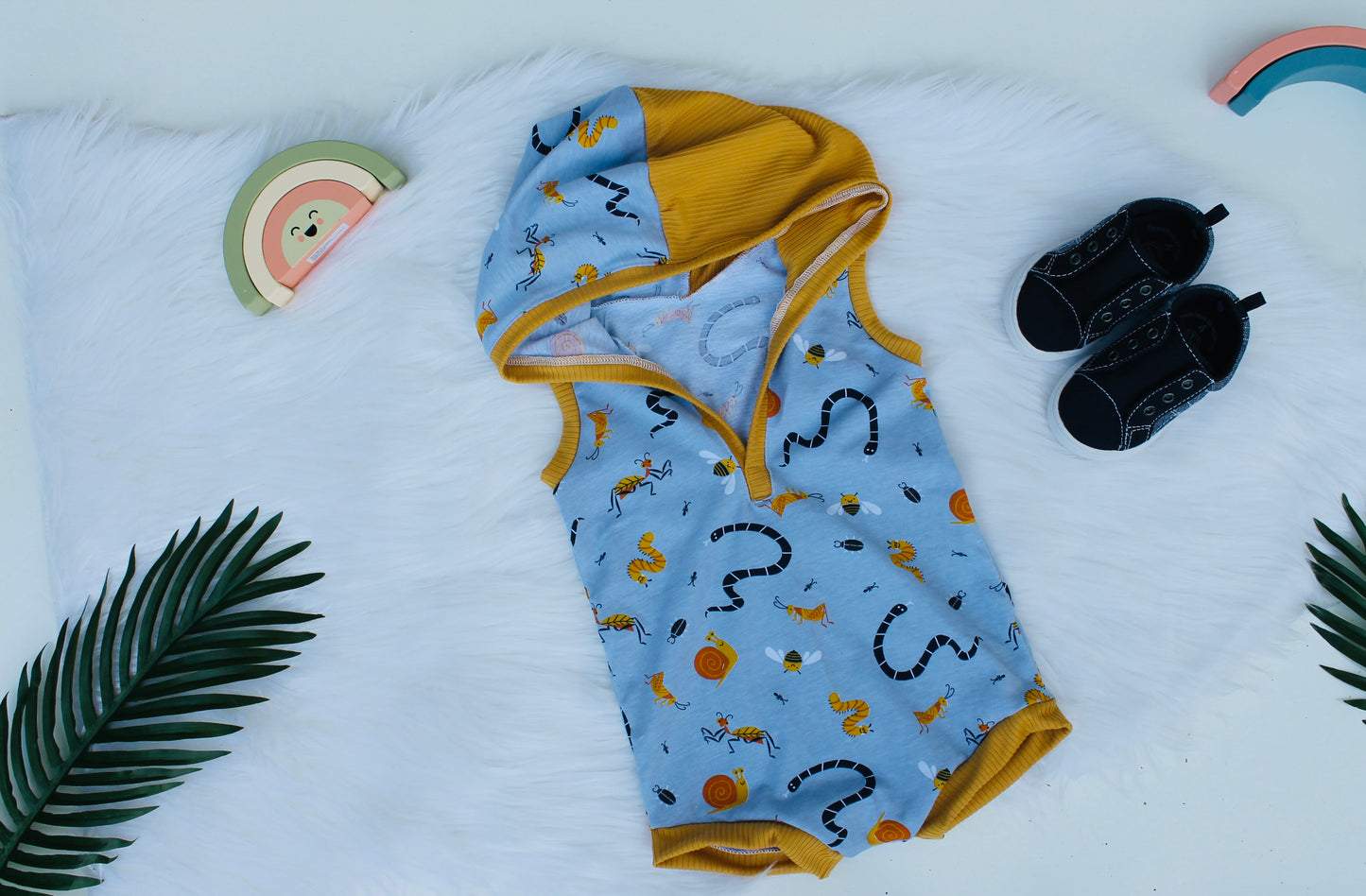 Boys Hooded Romper (TAT 2-3weeks)