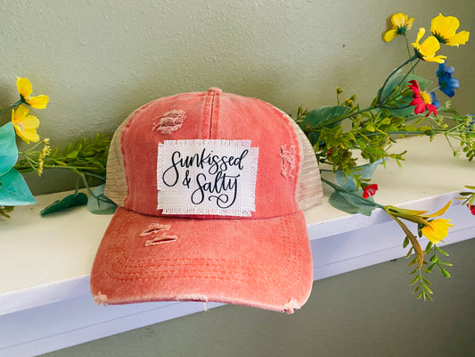 Custom Distressed ball Cap