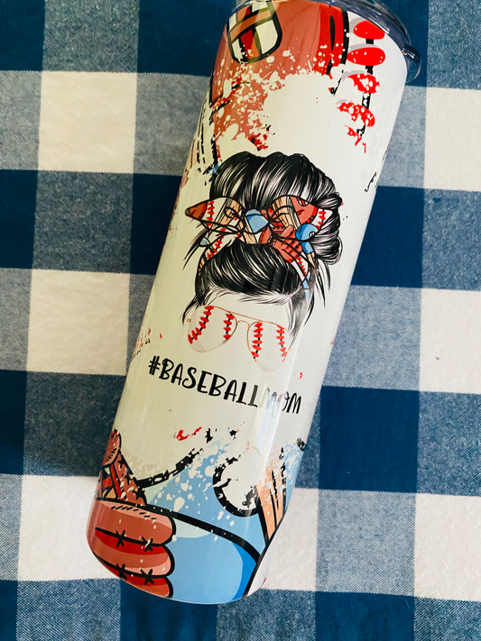 Baseball mom tumbler (pre-order) TAT 2weeks